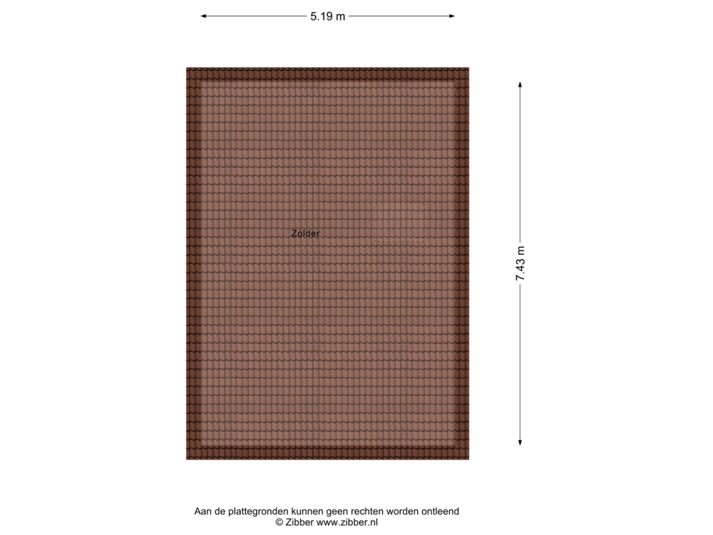 View floorplan of Zolder of Heistraat 11