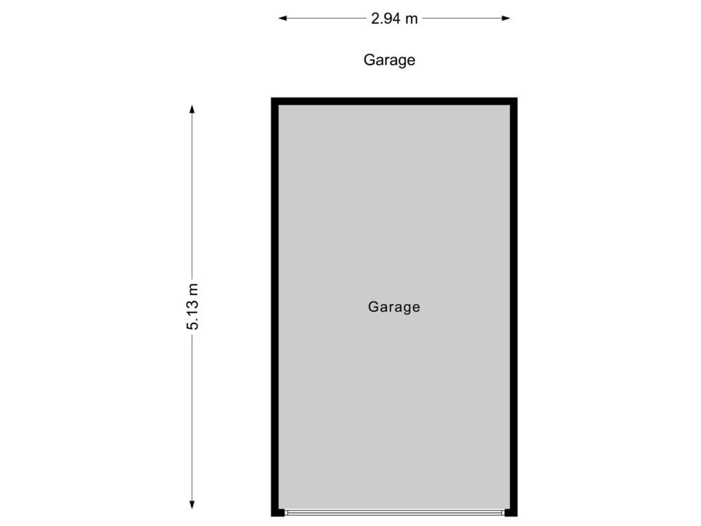 View floorplan of Garage 1 of Hooftskade 79