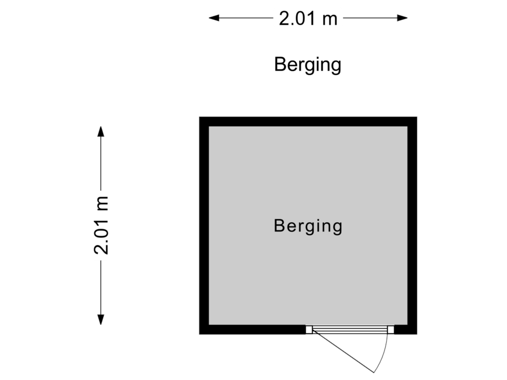 View floorplan of Berging of Hooftskade 79