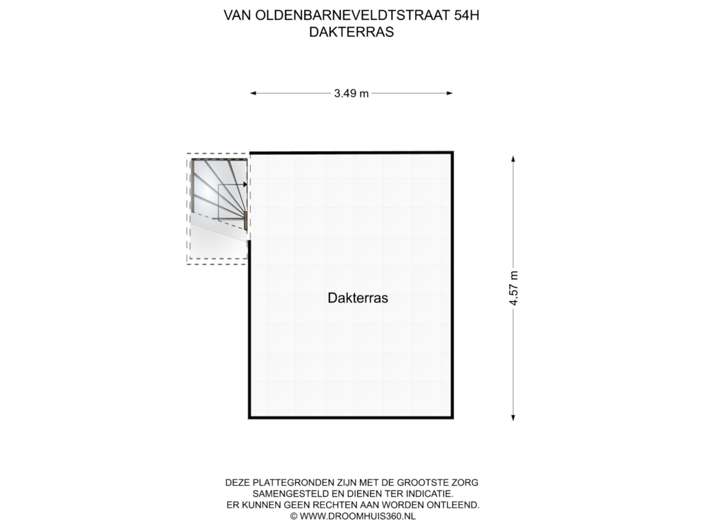 Bekijk plattegrond van Dakterras van Van Oldenbarneveldtstraat 54-H