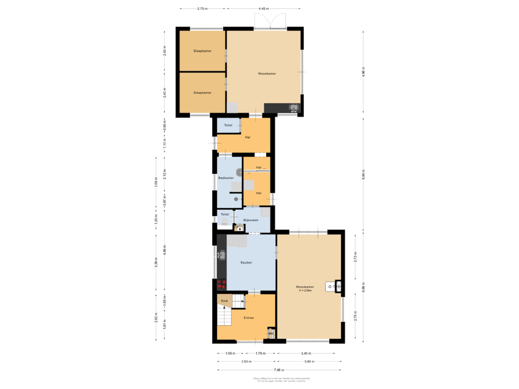 Bekijk plattegrond van Begane grond van Sint Antoniusstraat 7