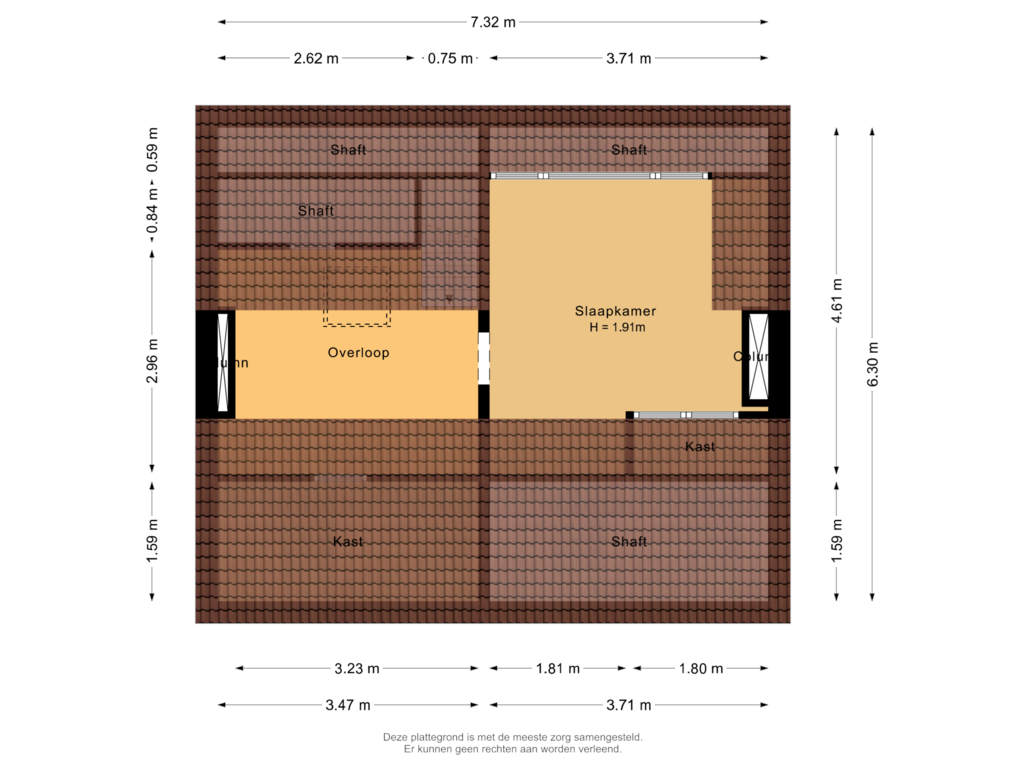 Bekijk plattegrond van Tweede verdieping van Sint Antoniusstraat 7