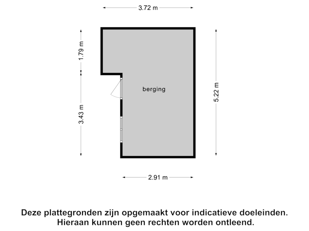 View floorplan of Berging of Leeuwenbekstraat 5