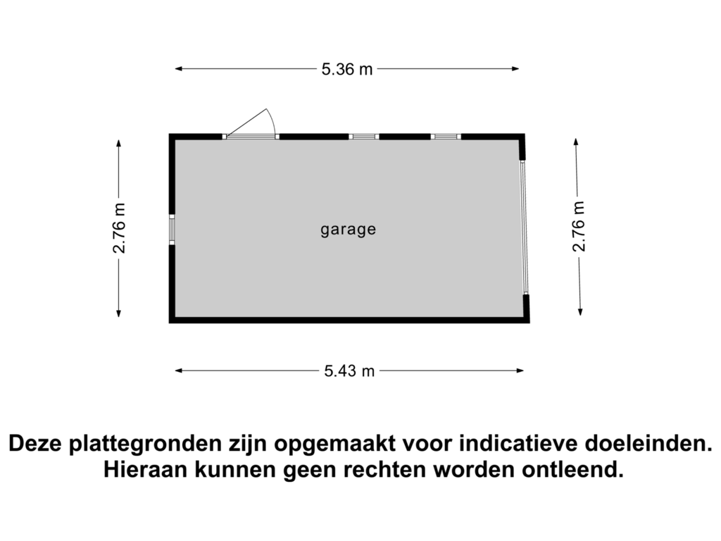 View floorplan of Garage of Leeuwenbekstraat 5