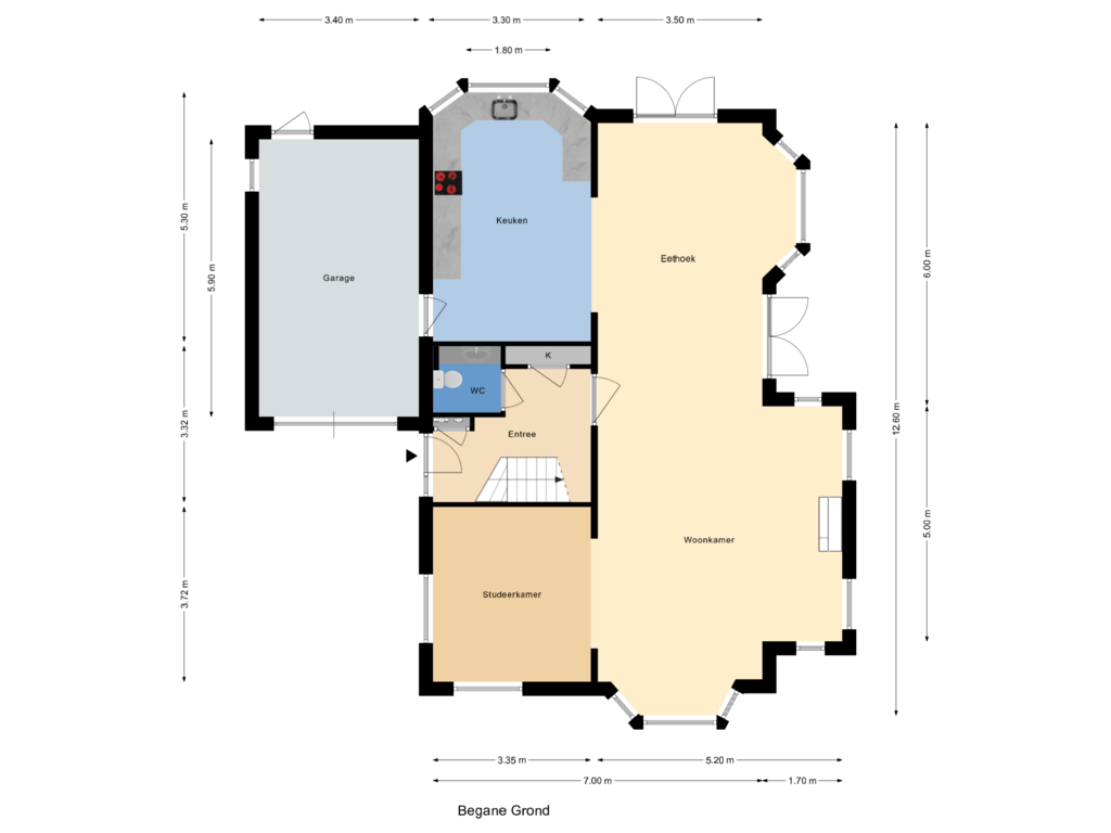 View floorplan of Begane Grond of Egelantierlaan 11