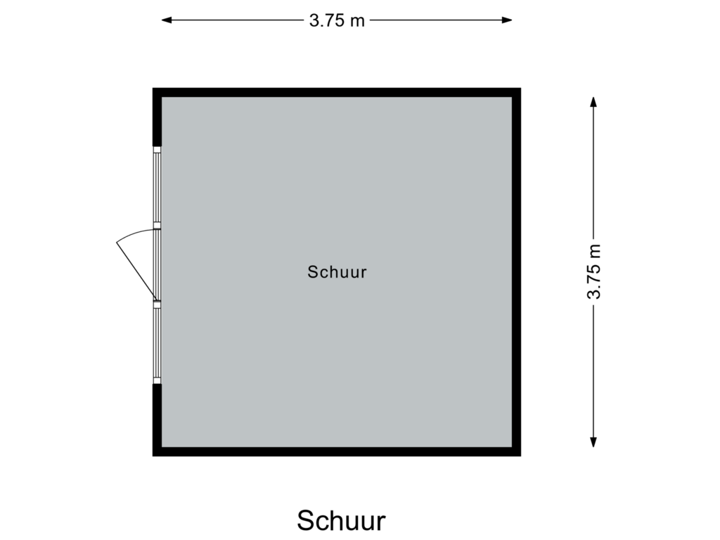 View floorplan of Schuur of Egelantierlaan 11