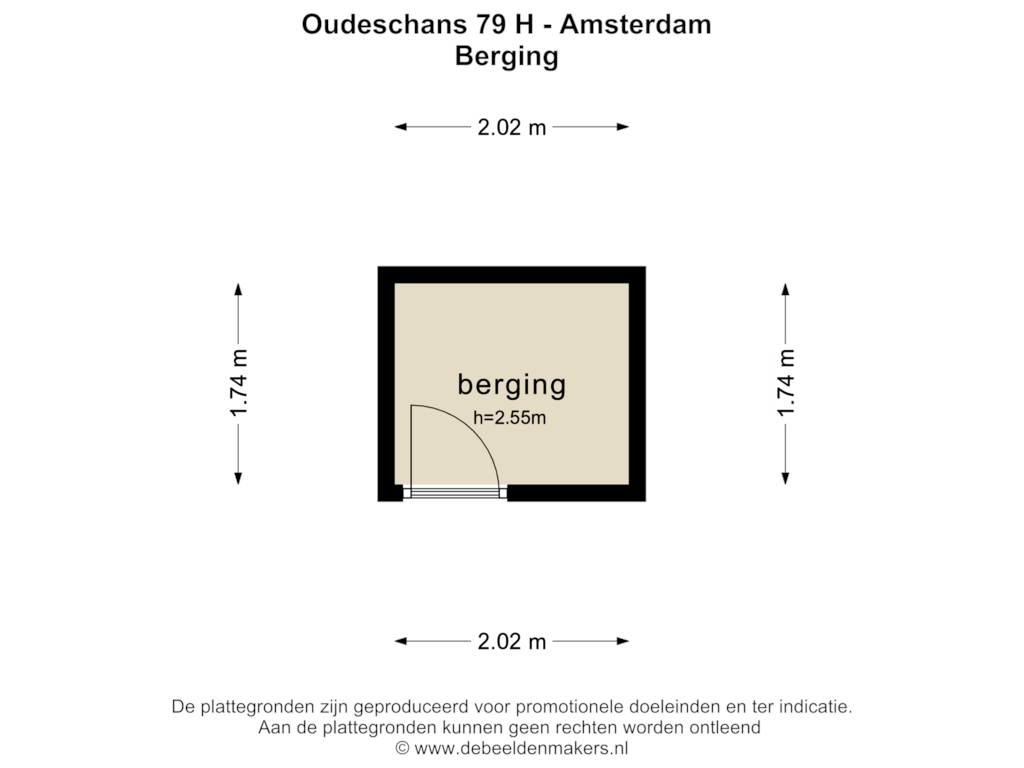 View floorplan of BERGING of Oudeschans 79-H