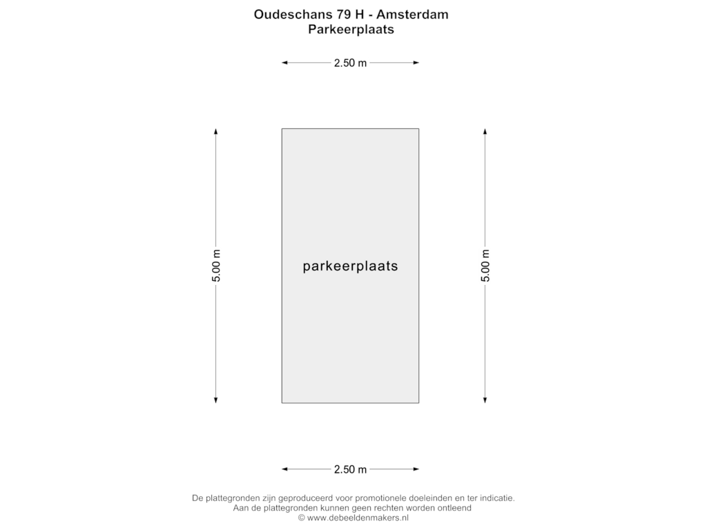 View floorplan of PARKEERPLAATS of Oudeschans 79-H