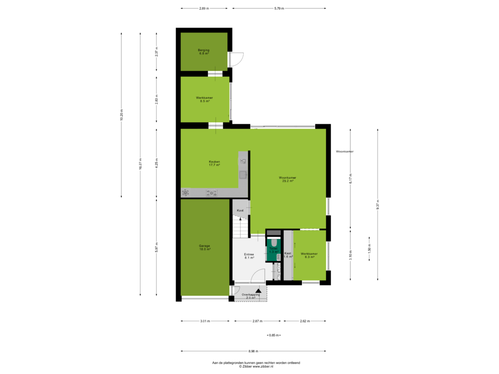 View floorplan of Begane grond of Hendrik Pieter Marchantstraat 27