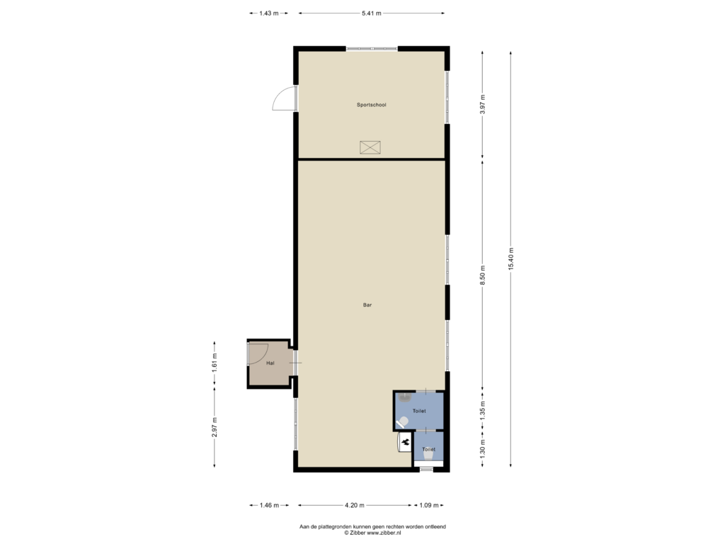 Bekijk plattegrond van Bijgebouw van Hofweg 5