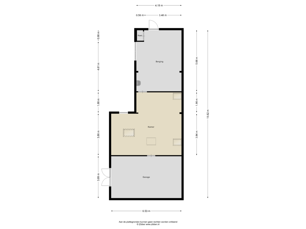 Bekijk plattegrond van Bijgebouw van Hofweg 5