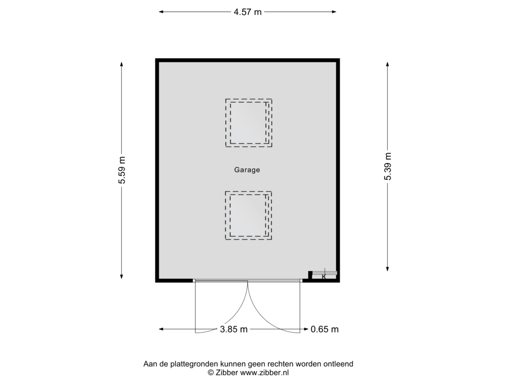 Bekijk plattegrond van Garage van Hofweg 5