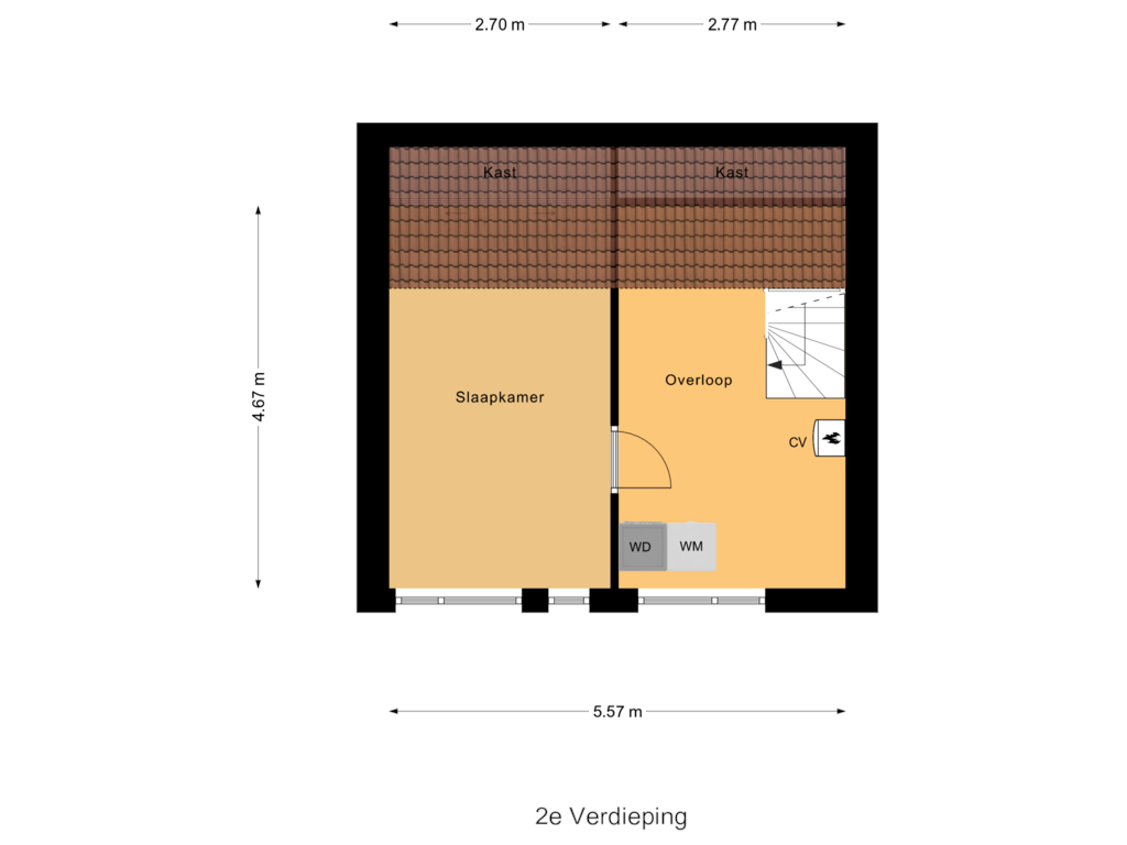 Bekijk plattegrond van 2e Verdieping van Graveurstraat 30