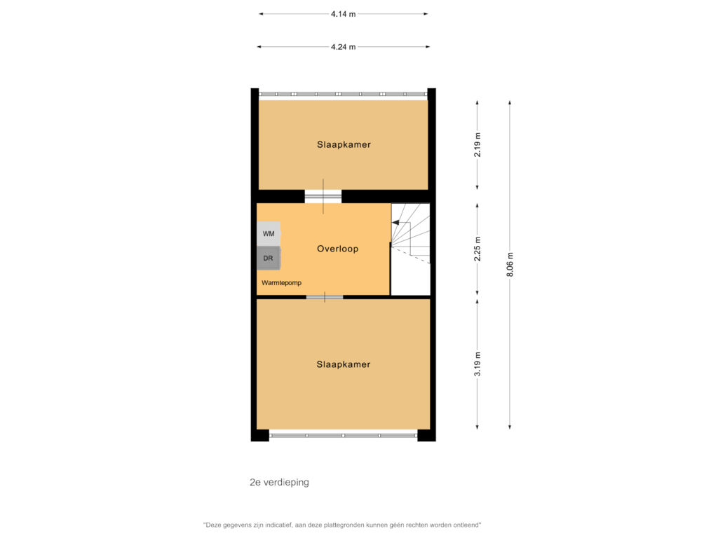 Bekijk plattegrond van 2e verdieping van Neckarstraat 7