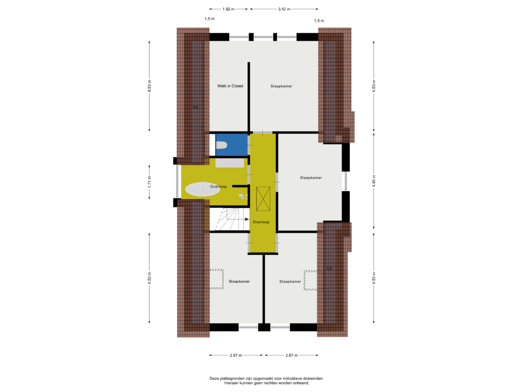 View floorplan of 1e verdieping of Raalterweg