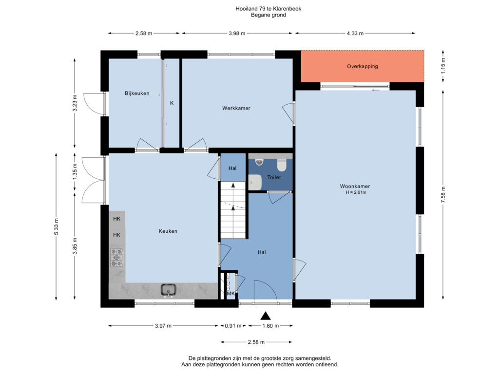 Bekijk plattegrond van Begane grond van Hooiland 79