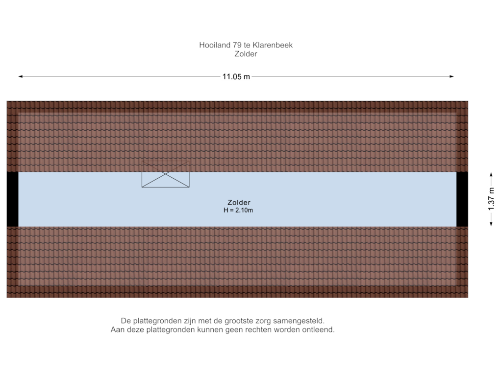 Bekijk plattegrond van Zolder van Hooiland 79