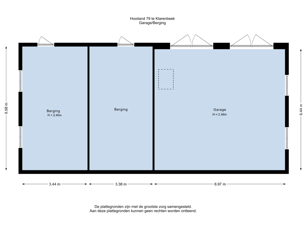 Bekijk plattegrond van Garage/Berging van Hooiland 79