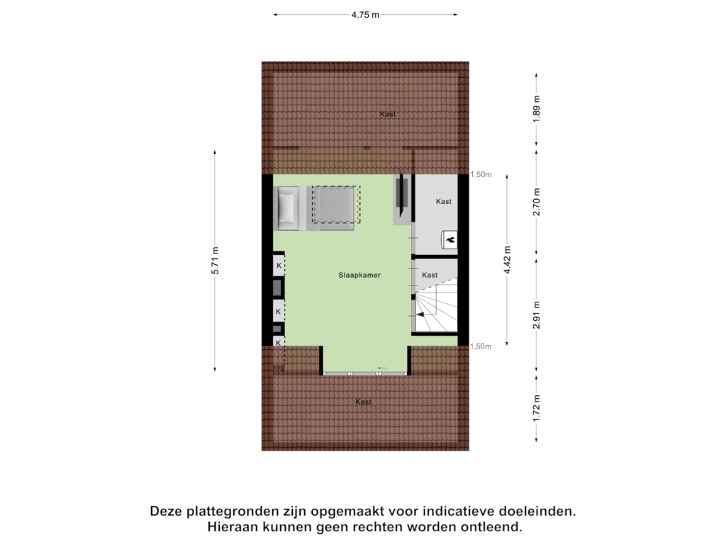 Bekijk plattegrond van Tweede Verdieping van Hertogshoef 39