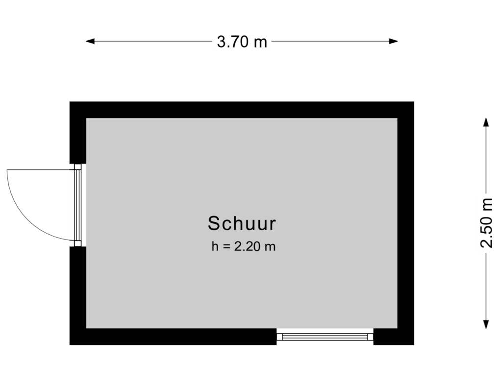 Bekijk plattegrond van Schuur van Cornelis Gerritsz Geusstraat 192