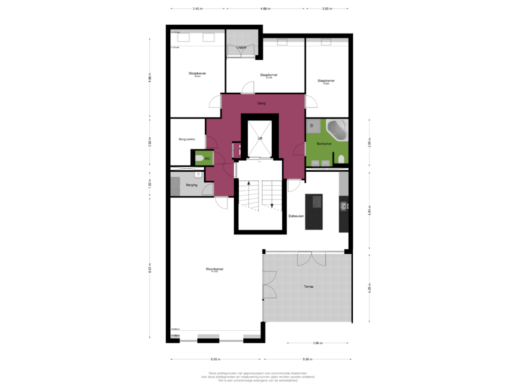 Bekijk plattegrond van Appartement van Herman Kuijkstraat 30-L