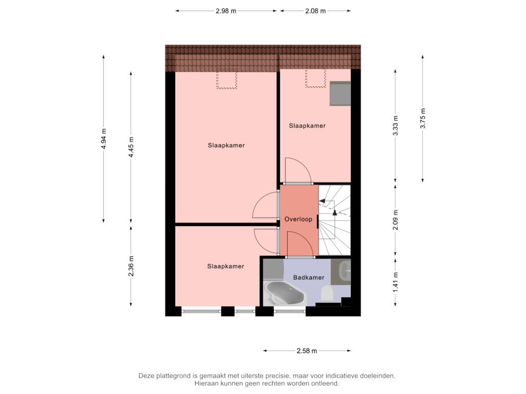 Bekijk plattegrond van 1e Verdieping van Perzikkruid 7