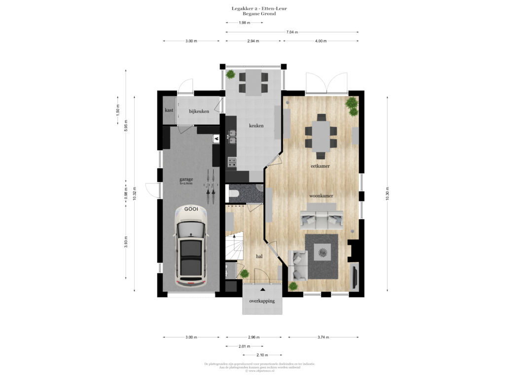 Bekijk plattegrond van BEGANE GROND van Legakker 2