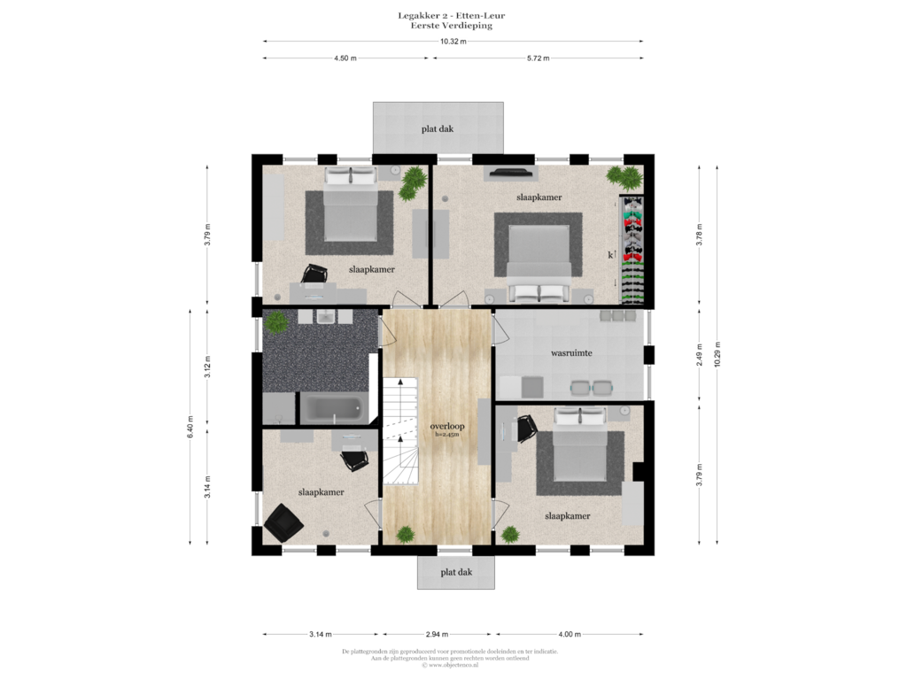 Bekijk plattegrond van EERSTE VERDIEPING van Legakker 2