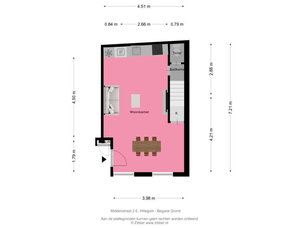 Bekijk plattegrond van Begane Grond van Middenstraat 2-E