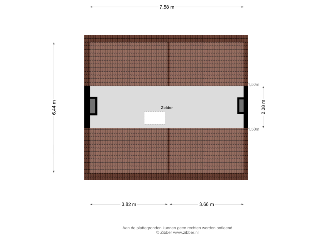 Bekijk plattegrond van Zolder van Siebengewaldseweg 38