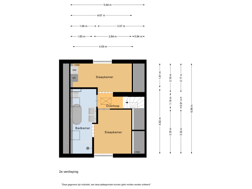 Bekijk plattegrond van 2e verdieping van Zuideinde 121