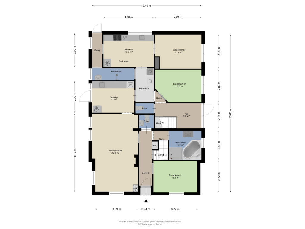 Bekijk plattegrond van Begane Grond van Hoogstraat 14