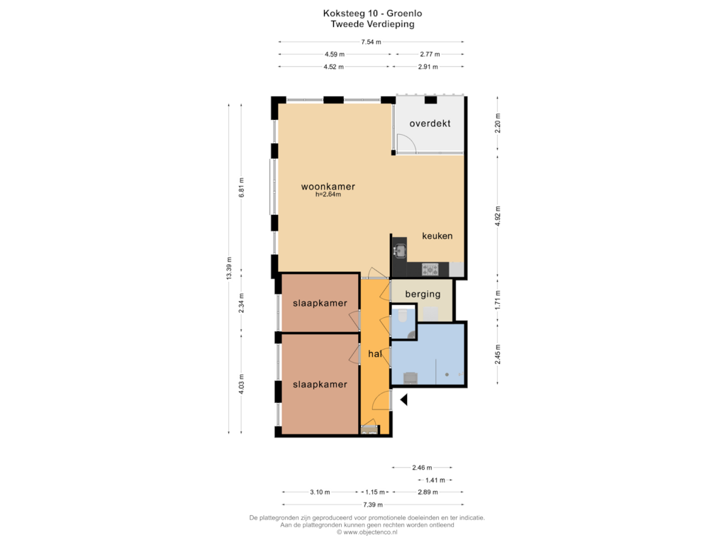 View floorplan of TWEEDE VERDIEPING of Koksteeg 10