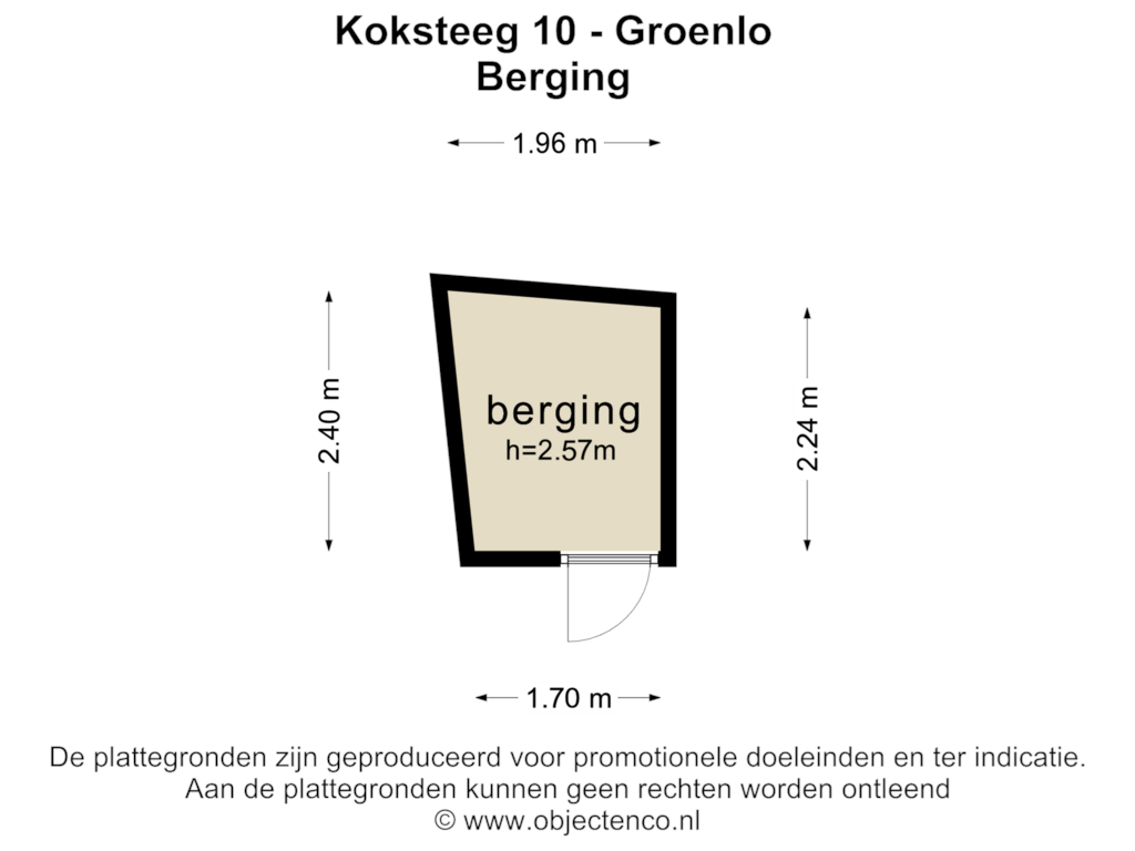 View floorplan of BERGING of Koksteeg 10