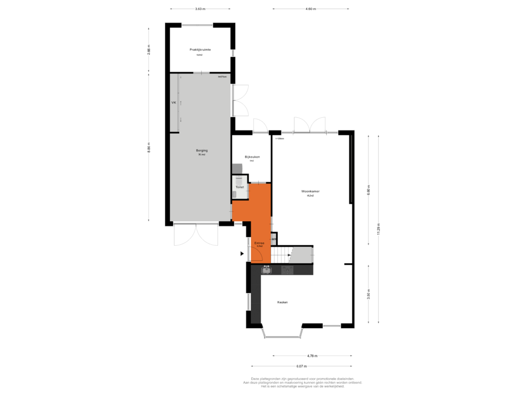 Bekijk plattegrond van Begane Grond van Van Hogendorpstraat 8