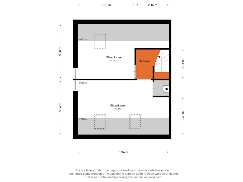 Bekijk plattegrond van 2e Verdieping van Van Hogendorpstraat 8