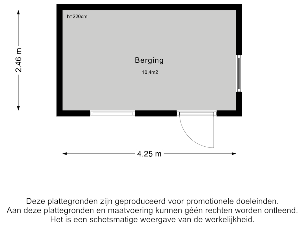 Bekijk plattegrond van Berging van Van Hogendorpstraat 8