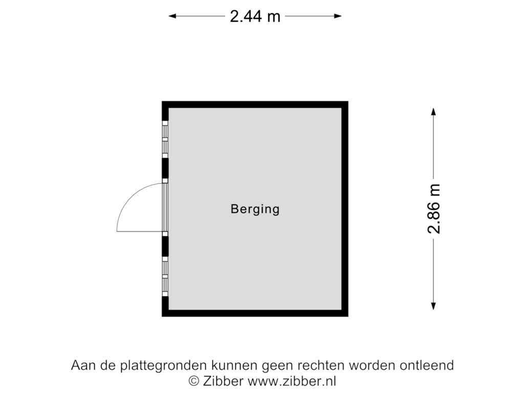 Bekijk plattegrond van Berging van Stuwstraat 6