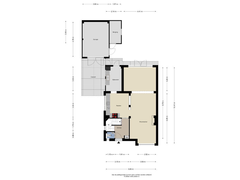 View floorplan of Begane Grond of Heideveldweg 36