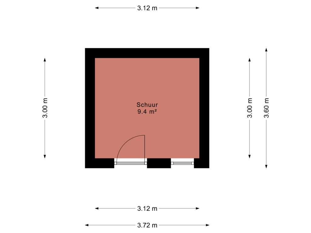 View floorplan of Schuur of Mosveen 1