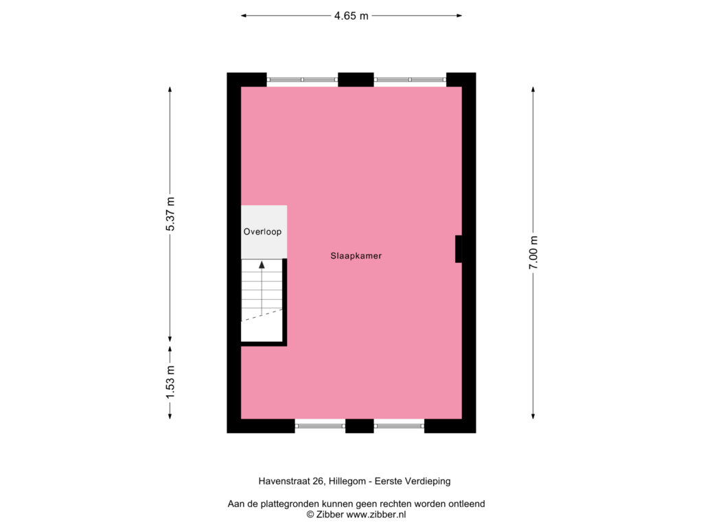 Bekijk plattegrond van Eerste Verdieping van Havenstraat 26