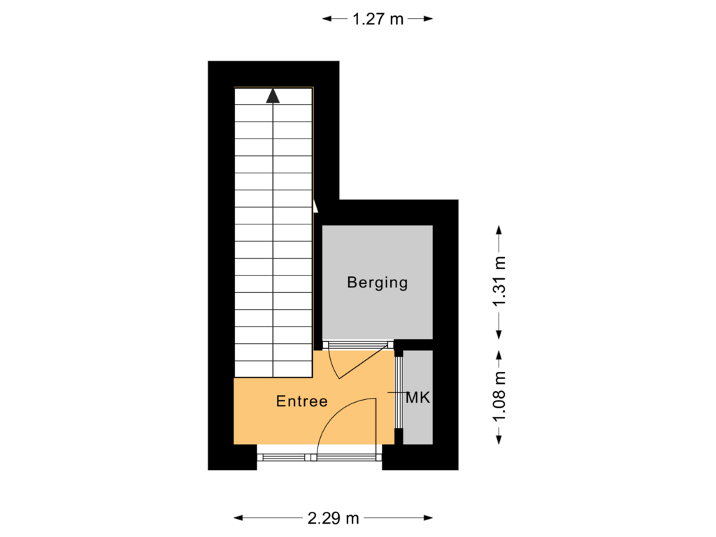 View floorplan of Entree of Dr. Struyckenstraat 98-B27