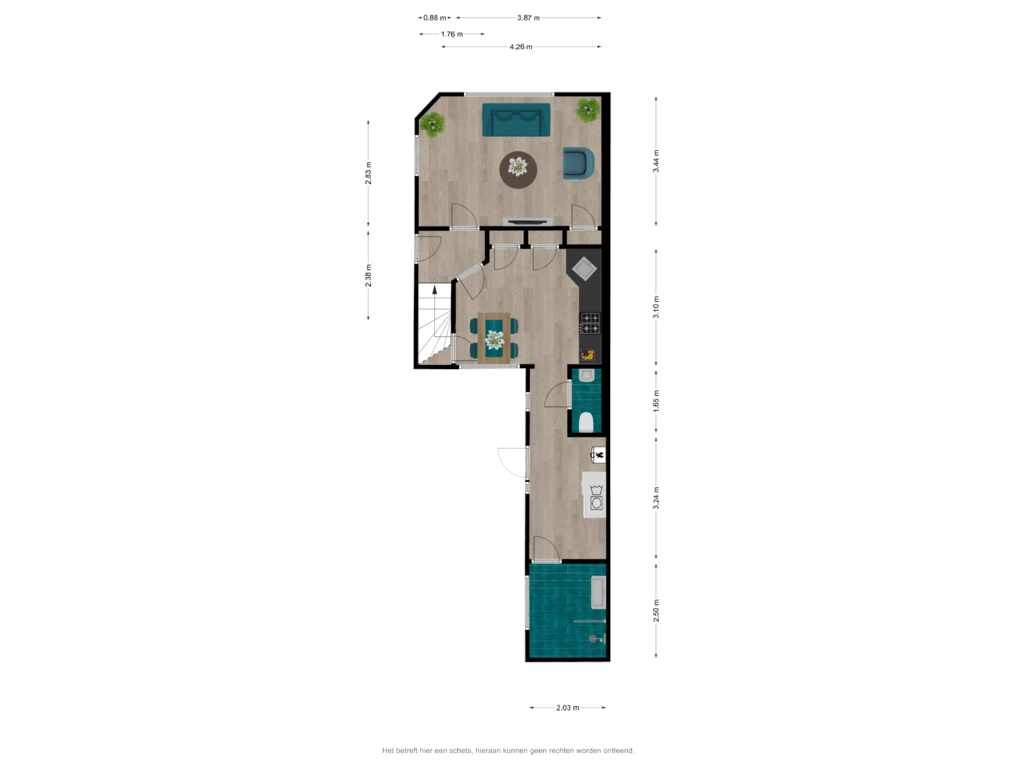 View floorplan of Begane grond of Marcus Buschstraat 97