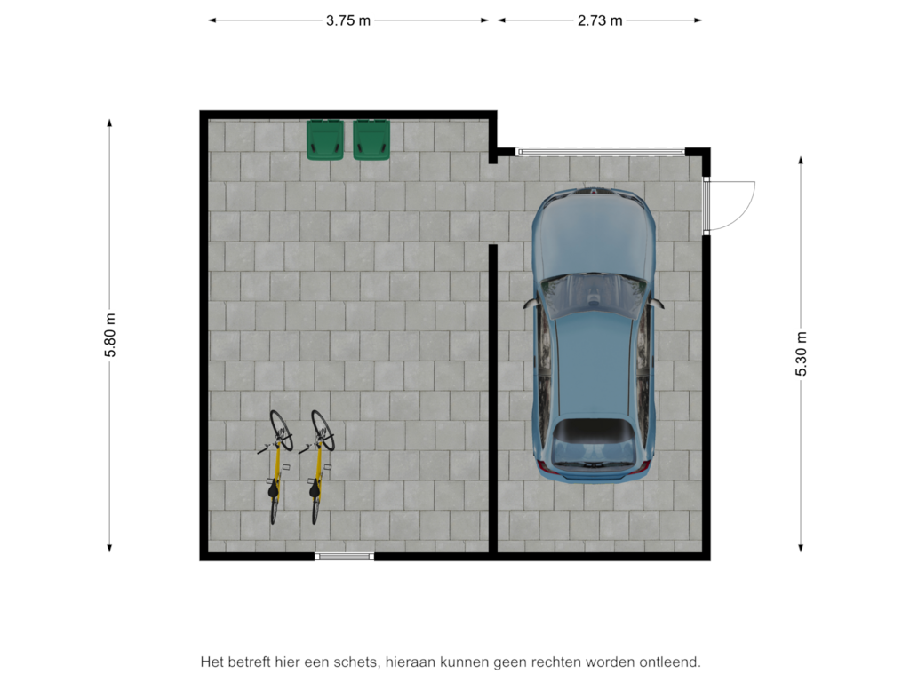 View floorplan of Garage of Marcus Buschstraat 97