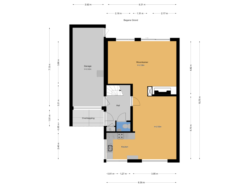 Bekijk plattegrond van Begane Grond van Popelenburg 1