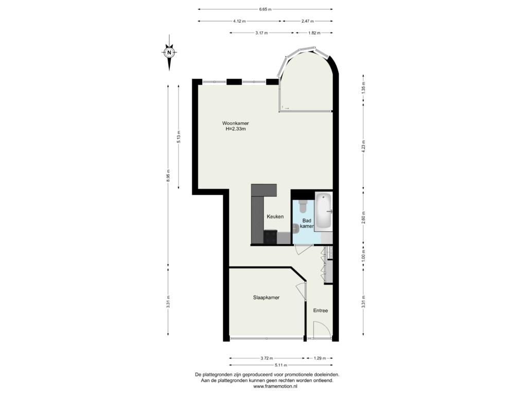 View floorplan of Verdieping 9 of Weena 17-B