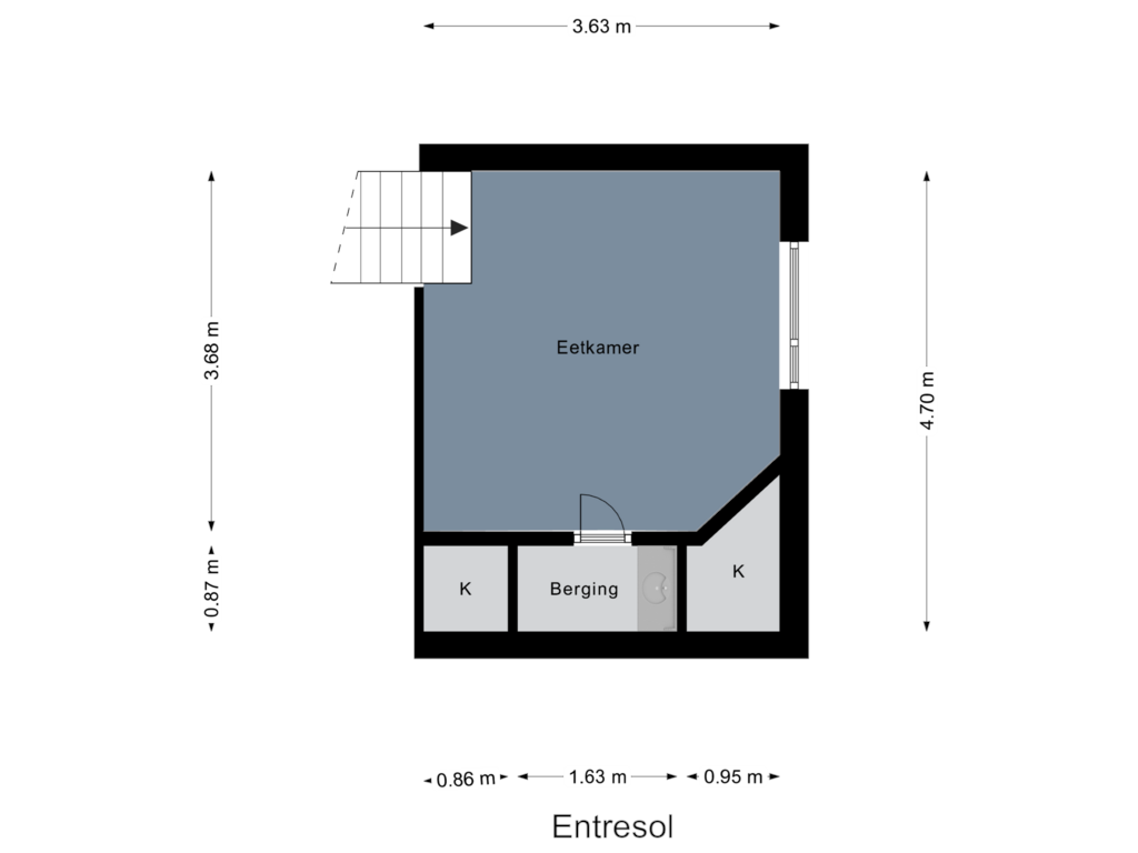 Bekijk plattegrond van Entresol van Doelenstraat 30