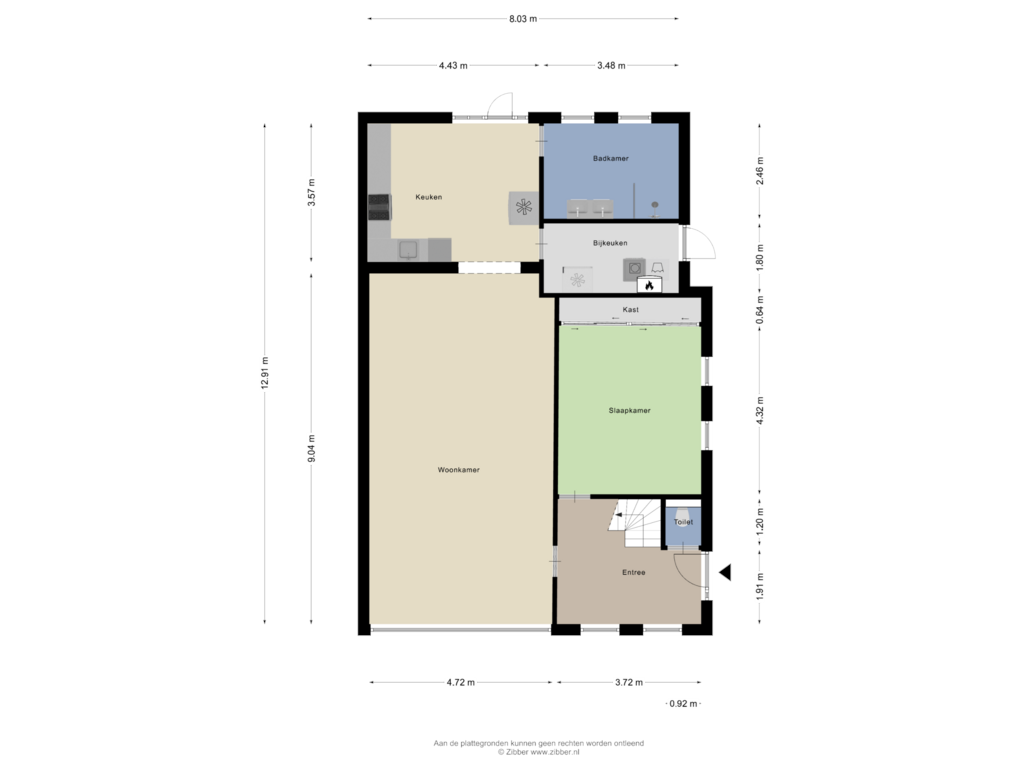 View floorplan of Begane grond of Stuwstraat 6-A