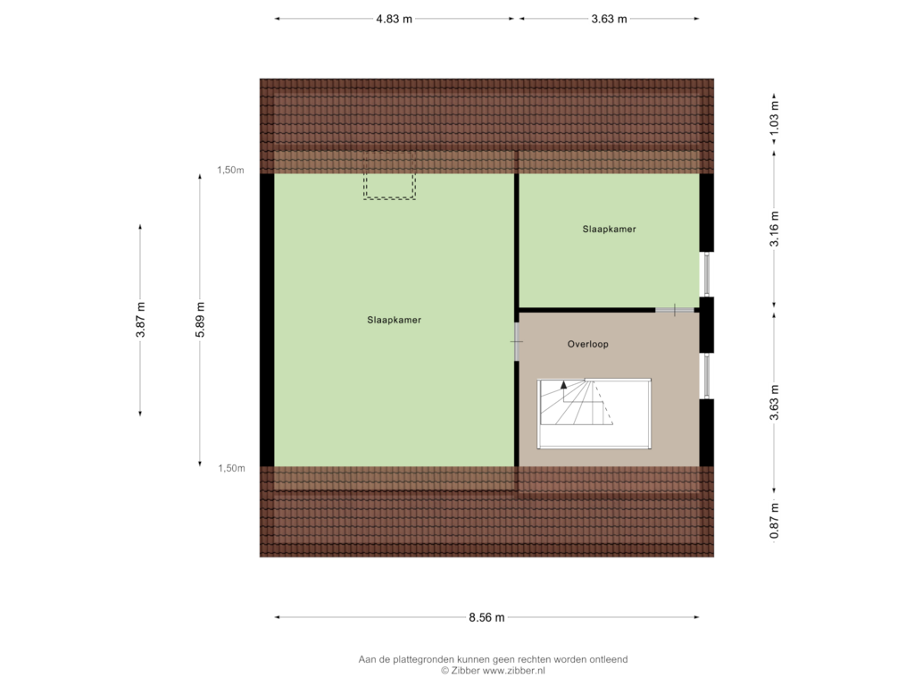 View floorplan of Eerste Verdieping of Stuwstraat 6-A