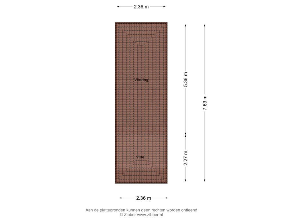 View floorplan of Vliering of Stuwstraat 6-A